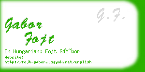 gabor fojt business card